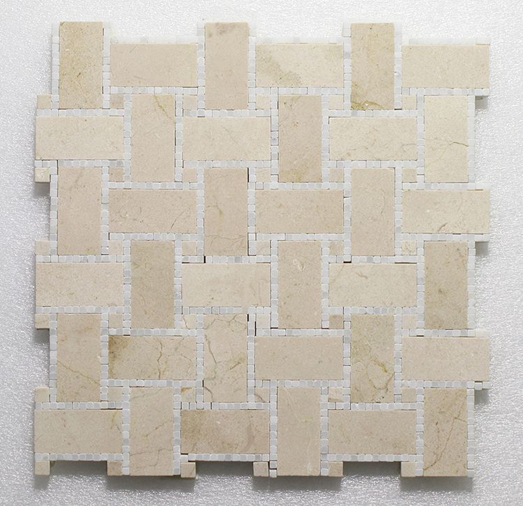 WJ 501 B.view-Micro Mosaic- C.Marfil H.&Pure White P. 12" x 12" Image