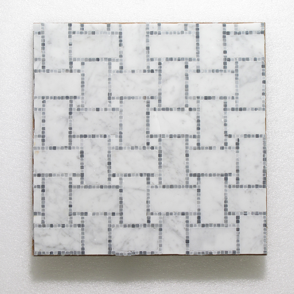 WJ 500 B.View - Micro Mosaic - Pure White (H) & Carrara (P) 12x12‏ Image